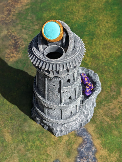 Explorer's Observatory 3D Printed Dice Tower - Mythic Roll - Unchained Games - Gazing into the stars!