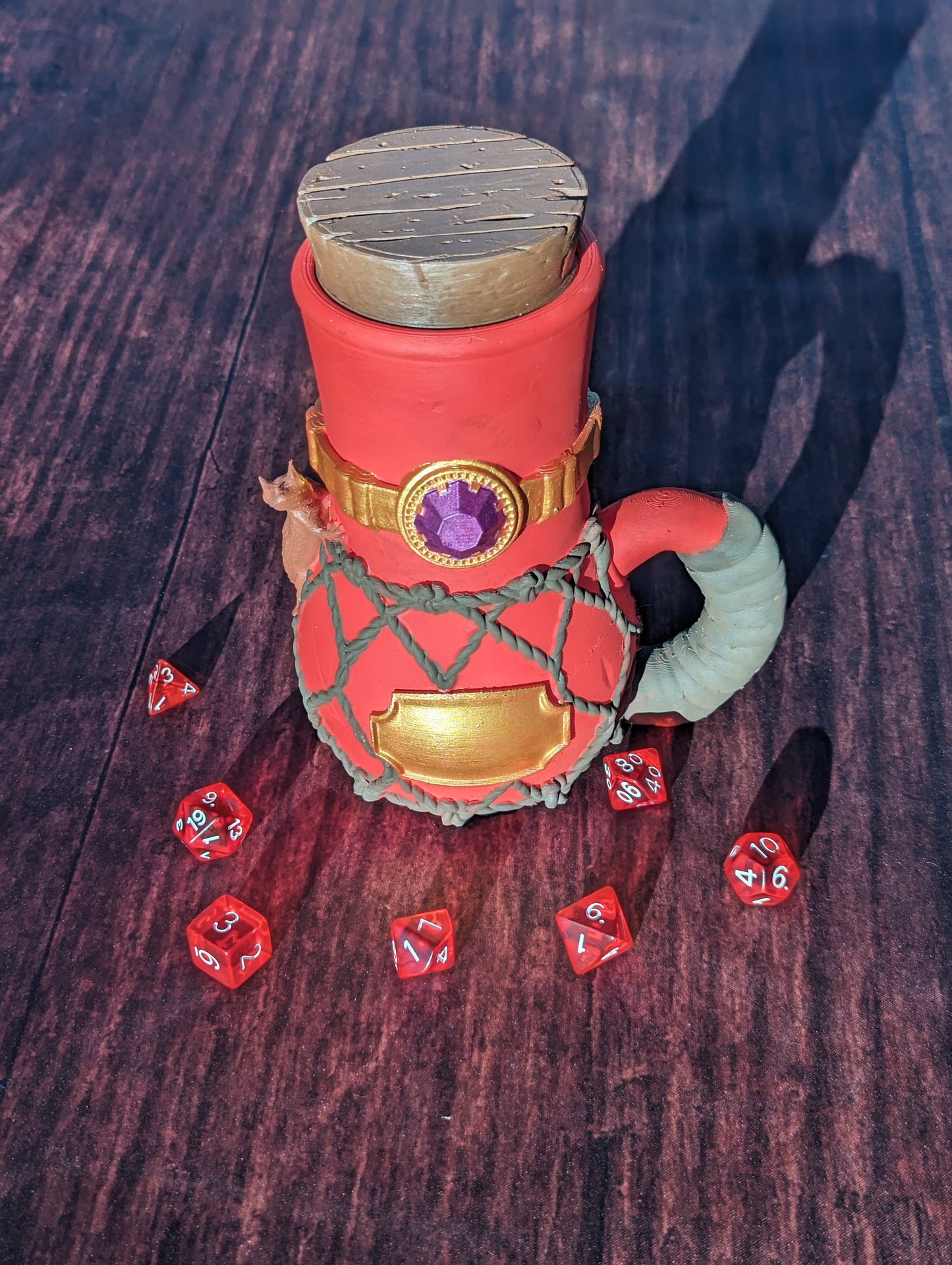 Wizard 3D Printed Mythic Mug Dice Vault & DnD Can Holder- Mythic Mugs- Ars Moriendi 3D - Unlock Arcane Wonders!