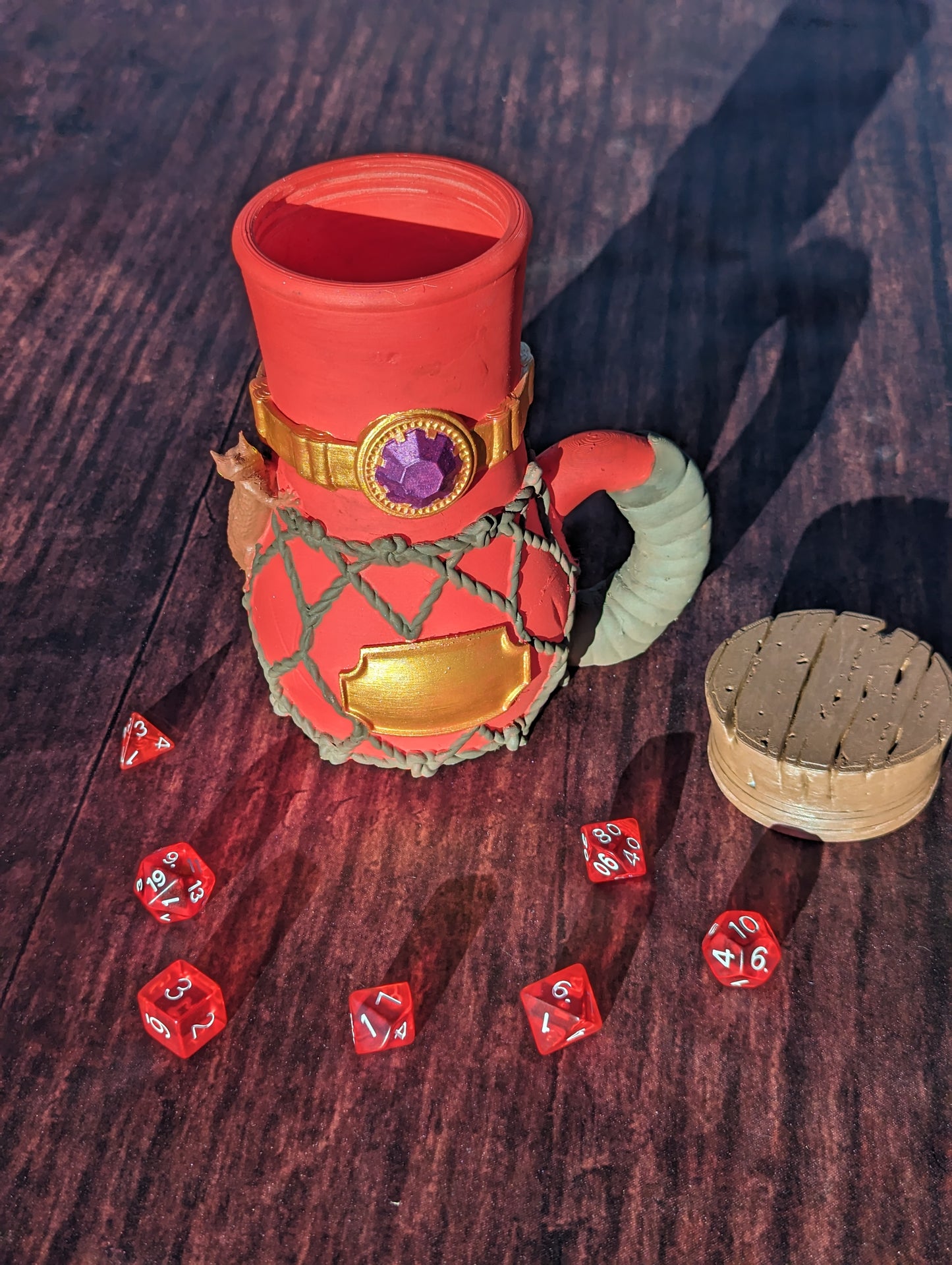 Wizard 3D Printed Mythic Mug Dice Vault & DnD Can Holder- Mythic Mugs- Ars Moriendi 3D - Unlock Arcane Wonders!