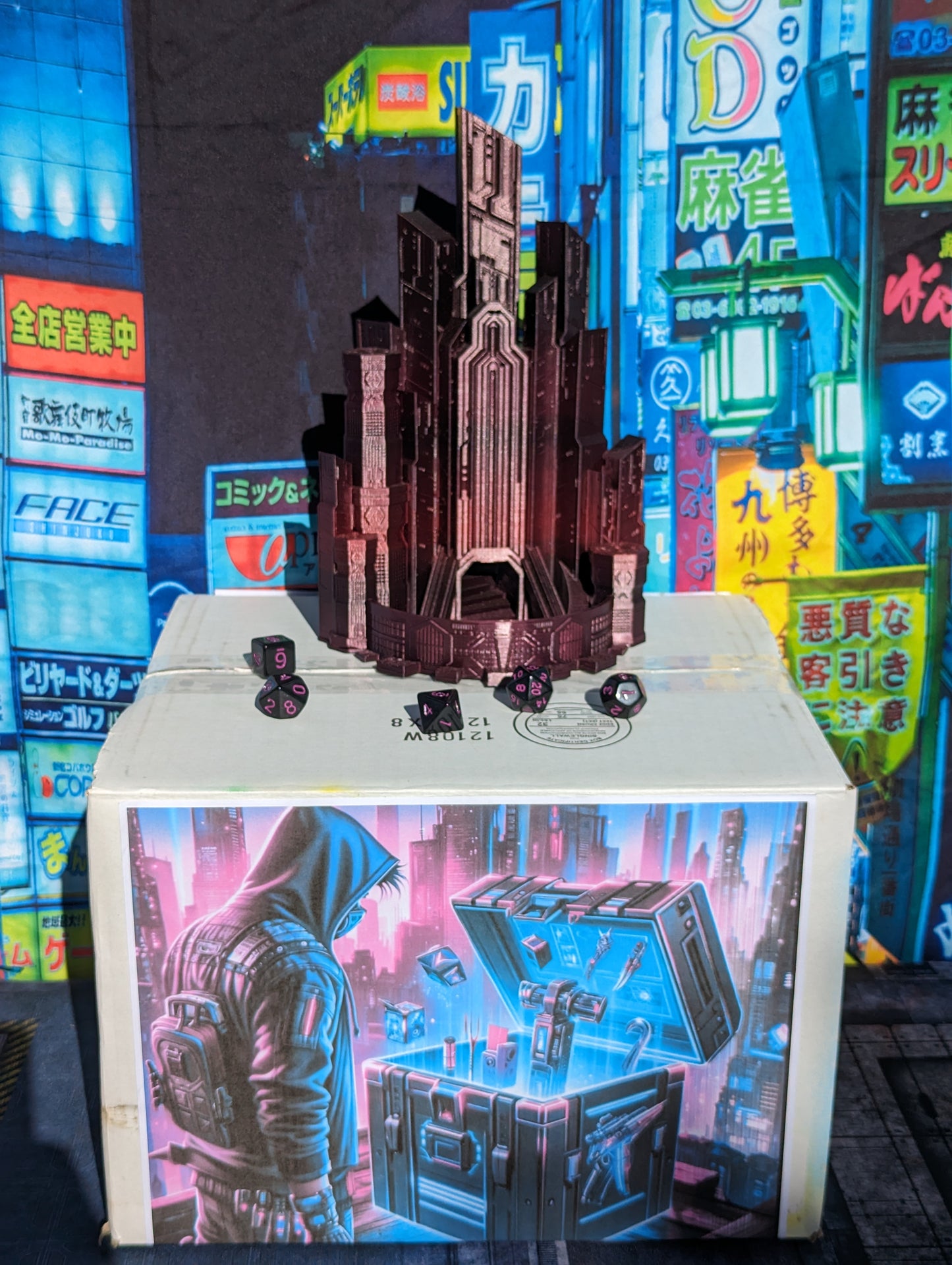 Cyberpunk Nexus Box| Cyberpunk Sci-Fi Mystery Loot Box | Dice Tower | RPG Dice Jail | DnD Can Holder | Player Gifts - Enter the Future!