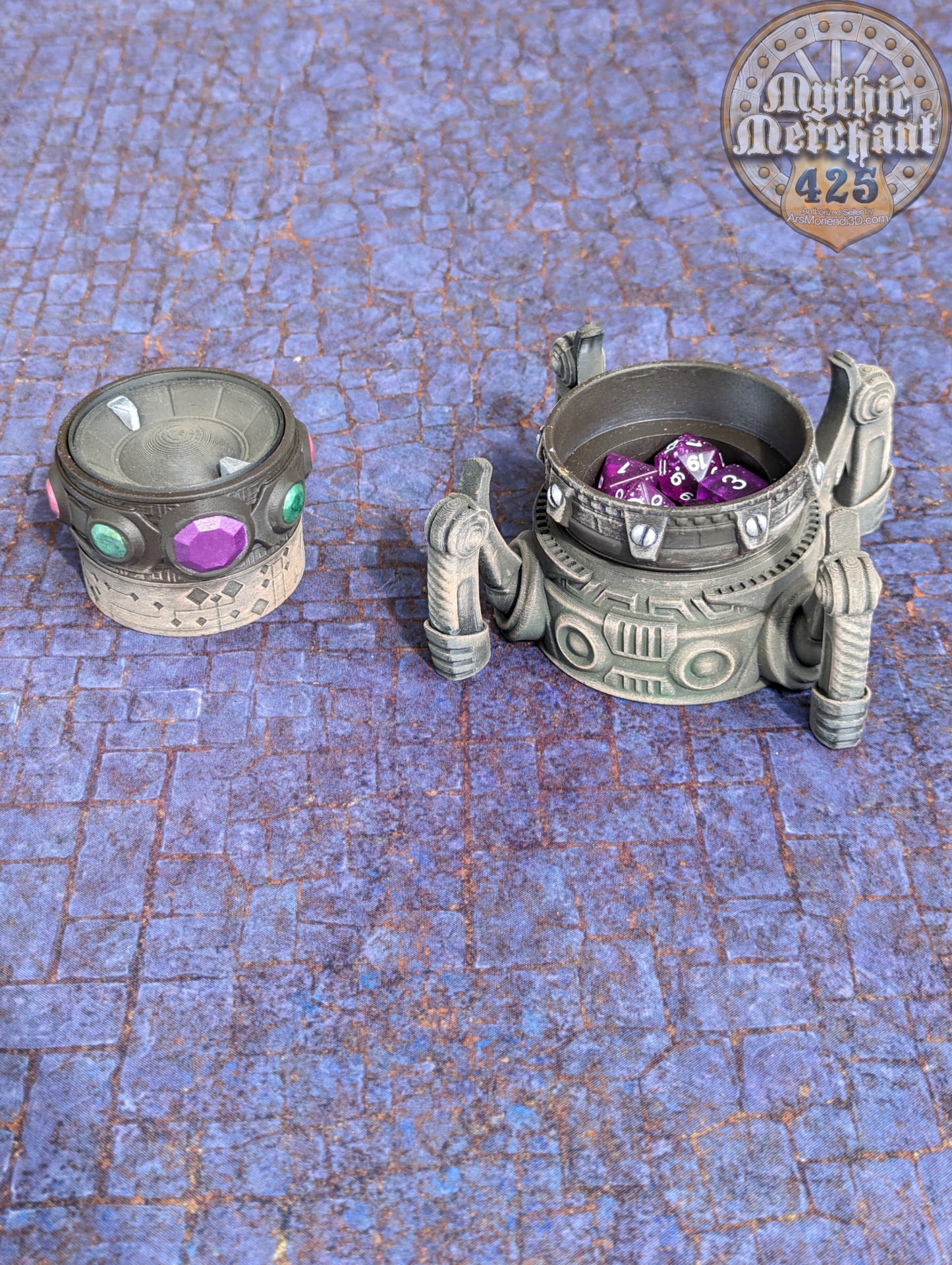 Artificer Class 3D Printed RPG Dice Jail | Dice Vault | D20 Dice Box | Steampunk Cosplay | Mythic Mugs- Rolling with Ingenious Style!