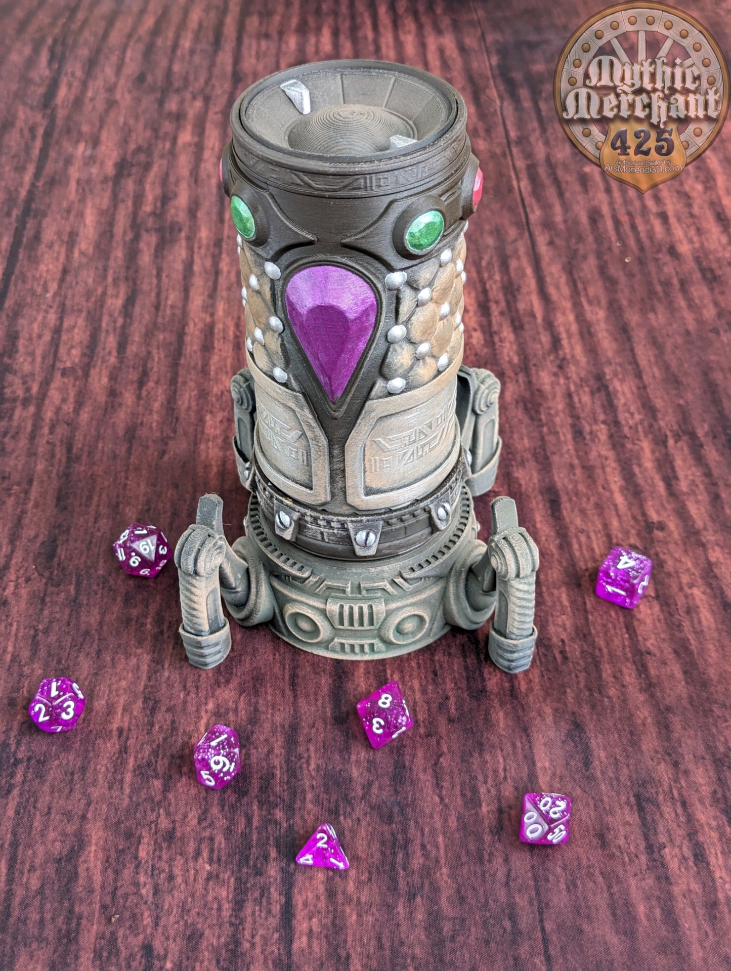 Artificer Steampunk 3D Printed Can Holder - D&D Koozie - Stein Mug | RPG Dice Jail | D20 Dice Vault | Mythic Mugs by Ars Moriendi 3D