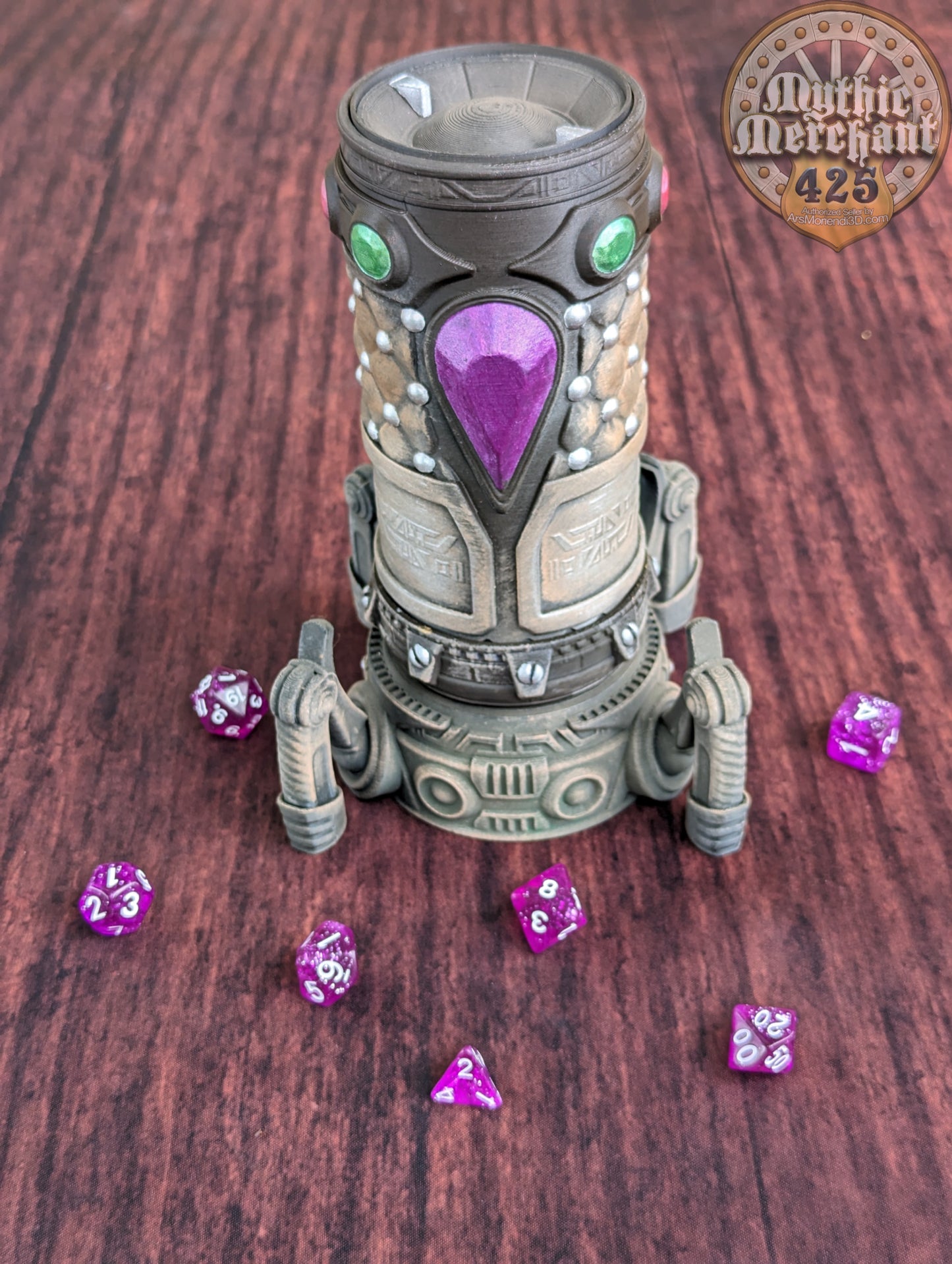 Artificer Steampunk 3D Printed Can Holder - D&D Koozie - Stein Mug | RPG Dice Jail | D20 Dice Vault | Mythic Mugs by Ars Moriendi 3D