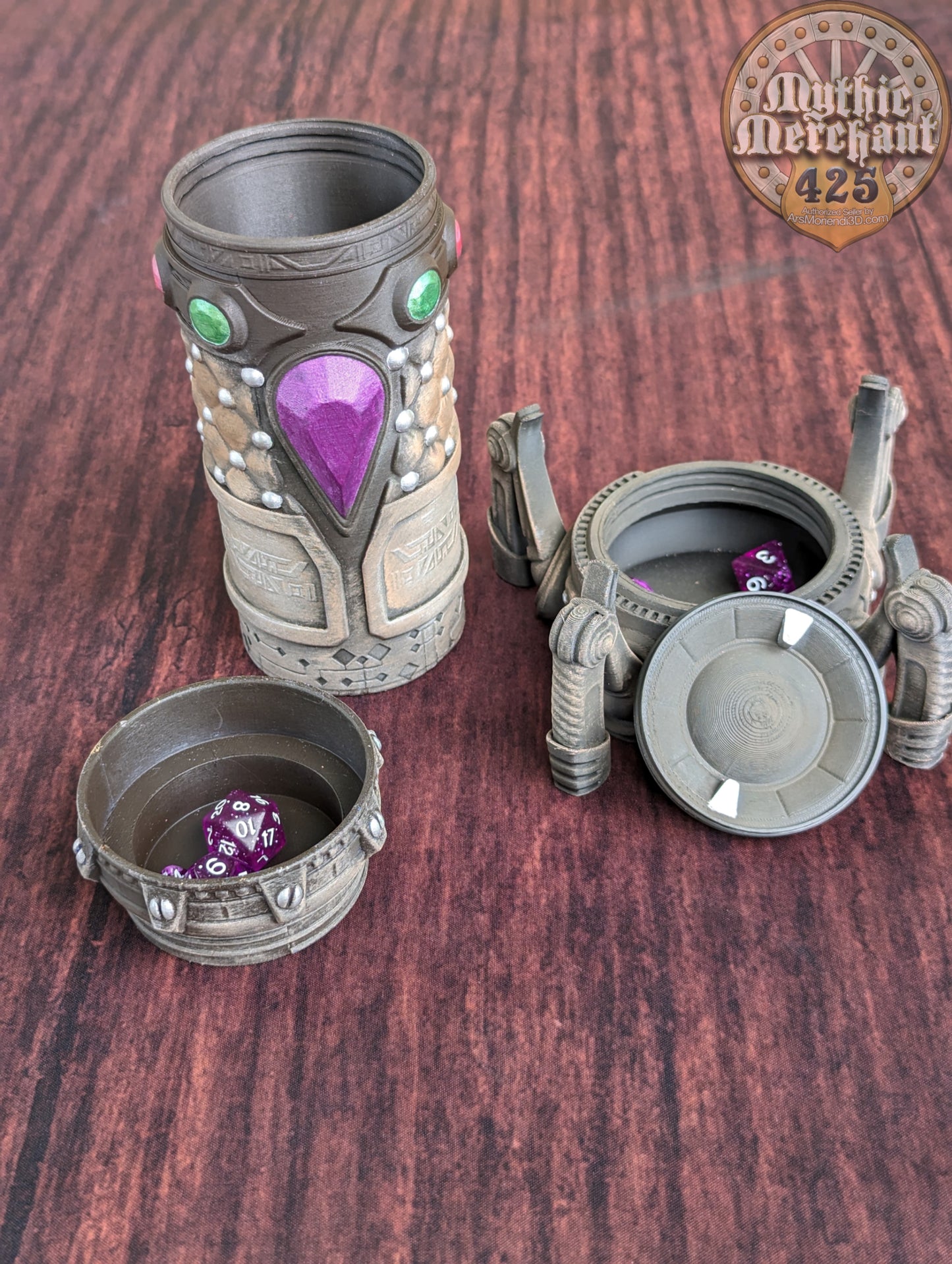 Artificer Steampunk 3D Printed Can Holder - D&D Koozie - Stein Mug | RPG Dice Jail | D20 Dice Vault | Mythic Mugs by Ars Moriendi 3D