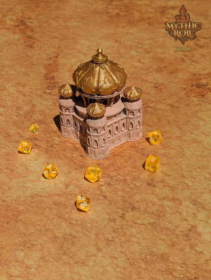 Dar as Salaam 3D Printed Dice Jail | RPG Dice Vault | D20 Box | Mythic Roll Collection - Guard Your Dice with the Mystique of Ancient Sands.
