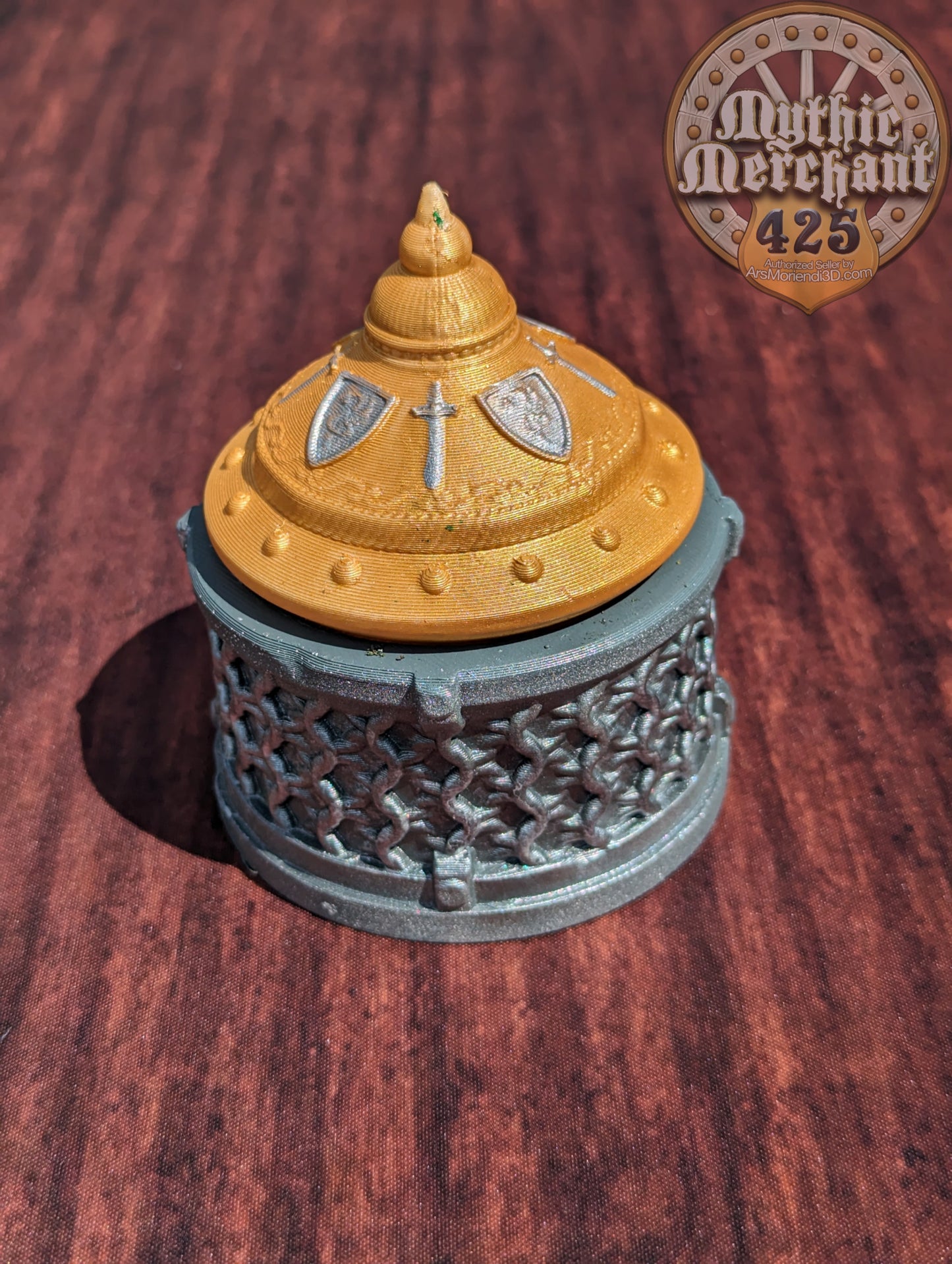 Fighter Class 3D Printed Dice Storage Box | Dice Vault | Dice Jail | Fantasy RPG Cosplay - Dungeons and Dragon DnD D&D Wargaming