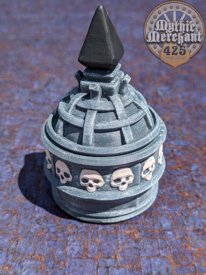 Necromancer 3D Printed Dice Jail | RPG Dice Vault | D20 Storage Box  | Fantasy RPG Cosplay - Wargaming - Harness Dark Arts & Undying Spirits