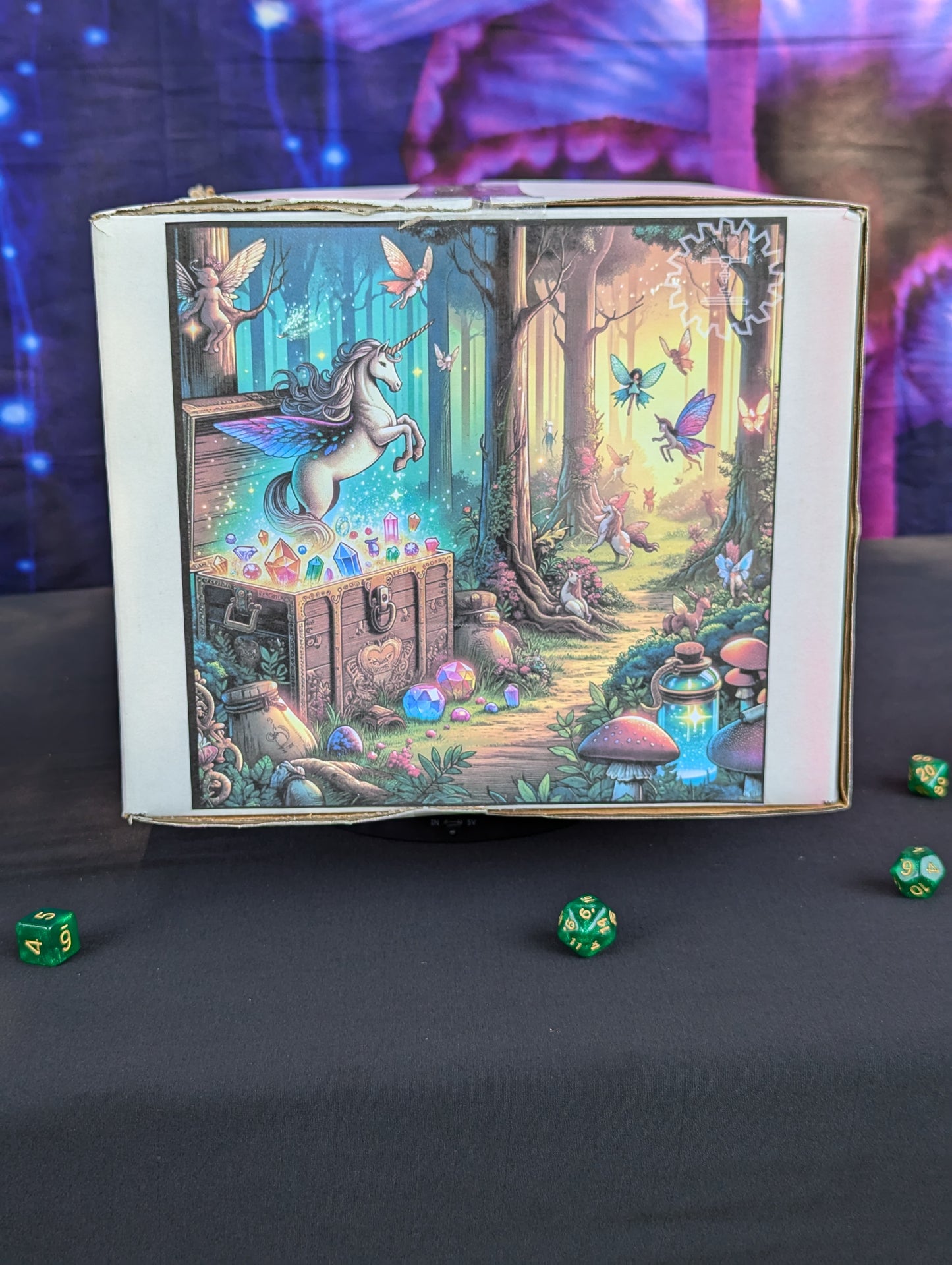 Enchanted Grove Gear Box| Enchanted Forest Mystery Loot Box | Dice Tower | RPG Dice Jail | DnD Can Holder | Player Gift- Discover the Magic!