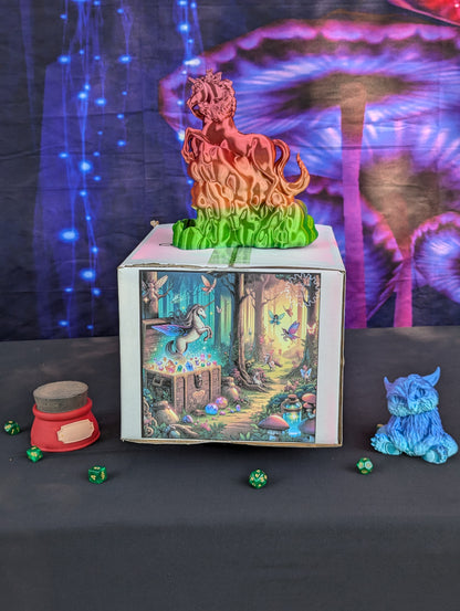Enchanted Grove Gear Box| Enchanted Forest Mystery Loot Box | Dice Tower | RPG Dice Jail | DnD Can Holder | Player Gift- Discover the Magic!