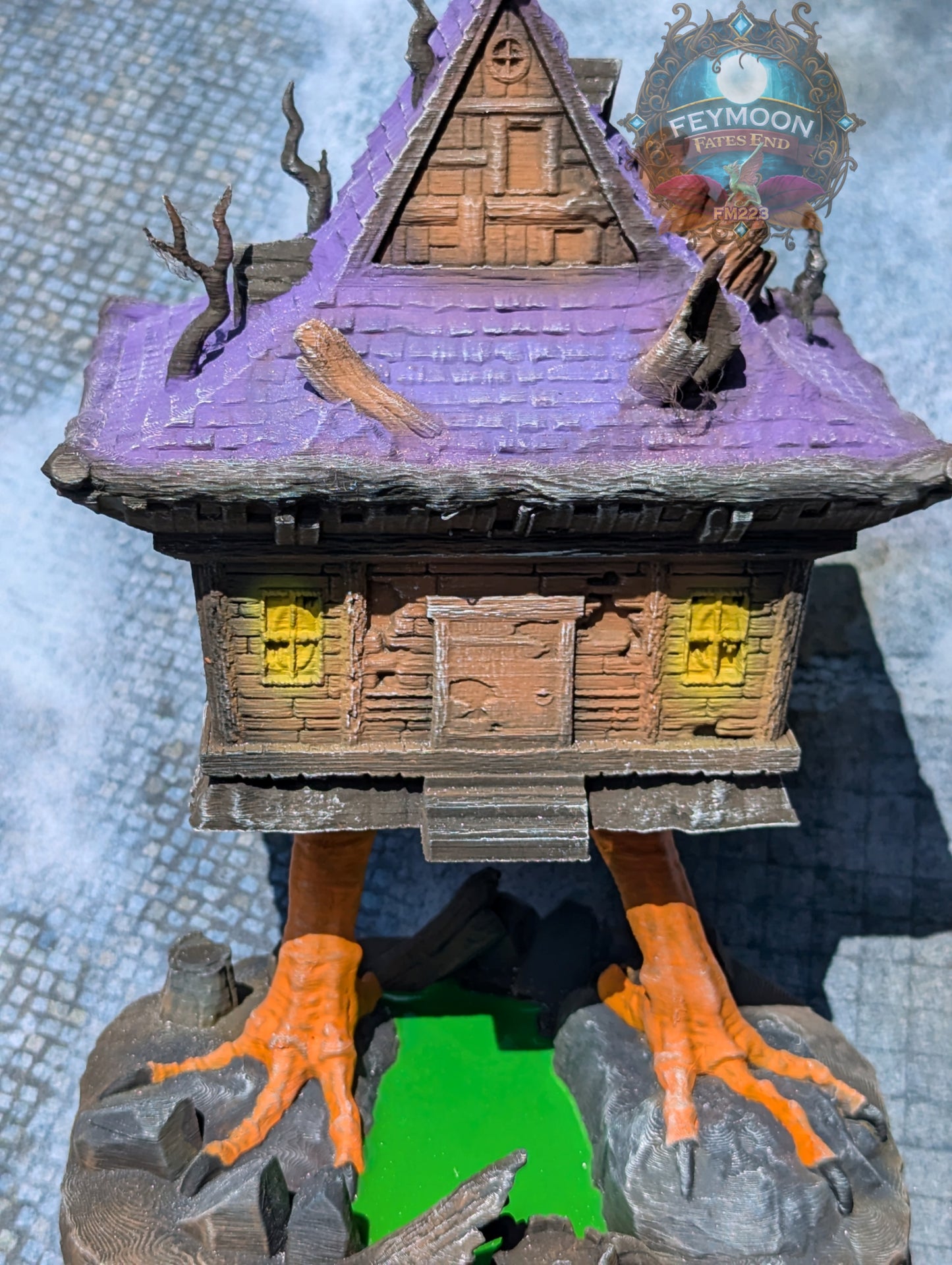 Baba Yaga's Hut 3D Printed Dice Tower- Fate's End Fey Moon Collection | Baba Lysaga's Hut | Dice Roller - Unlock Baba Yaga's Power!!!