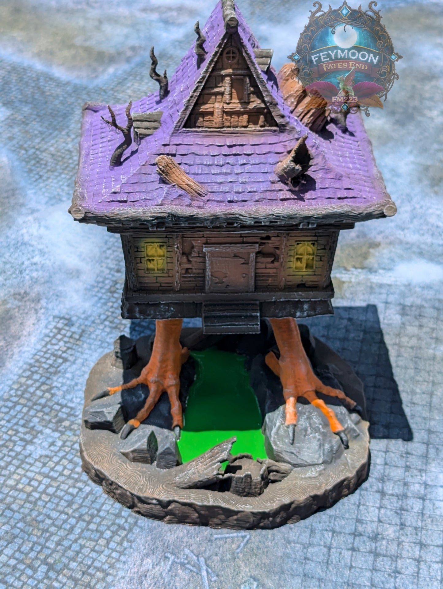 Baba Yaga's Hut 3D Printed Dice Tower- Fate's End Fey Moon Collection | Baba Lysaga's Hut | Dice Roller - Unlock Baba Yaga's Power!!!