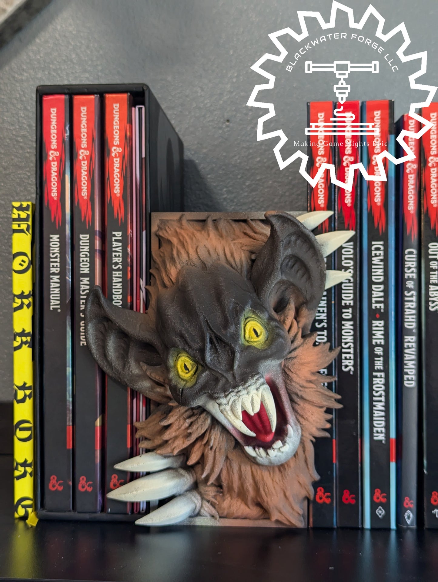 Vampire Bat Monster 3D Printed Book Nook- Miniatures of Madness- Step into the Shadowy Realms of Dark Fantasy!