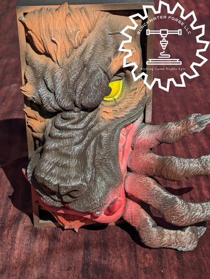 Werewolf Monster 3D Printed Book Nook- Miniatures of Madness- Unleash the Primal Power of the Night!