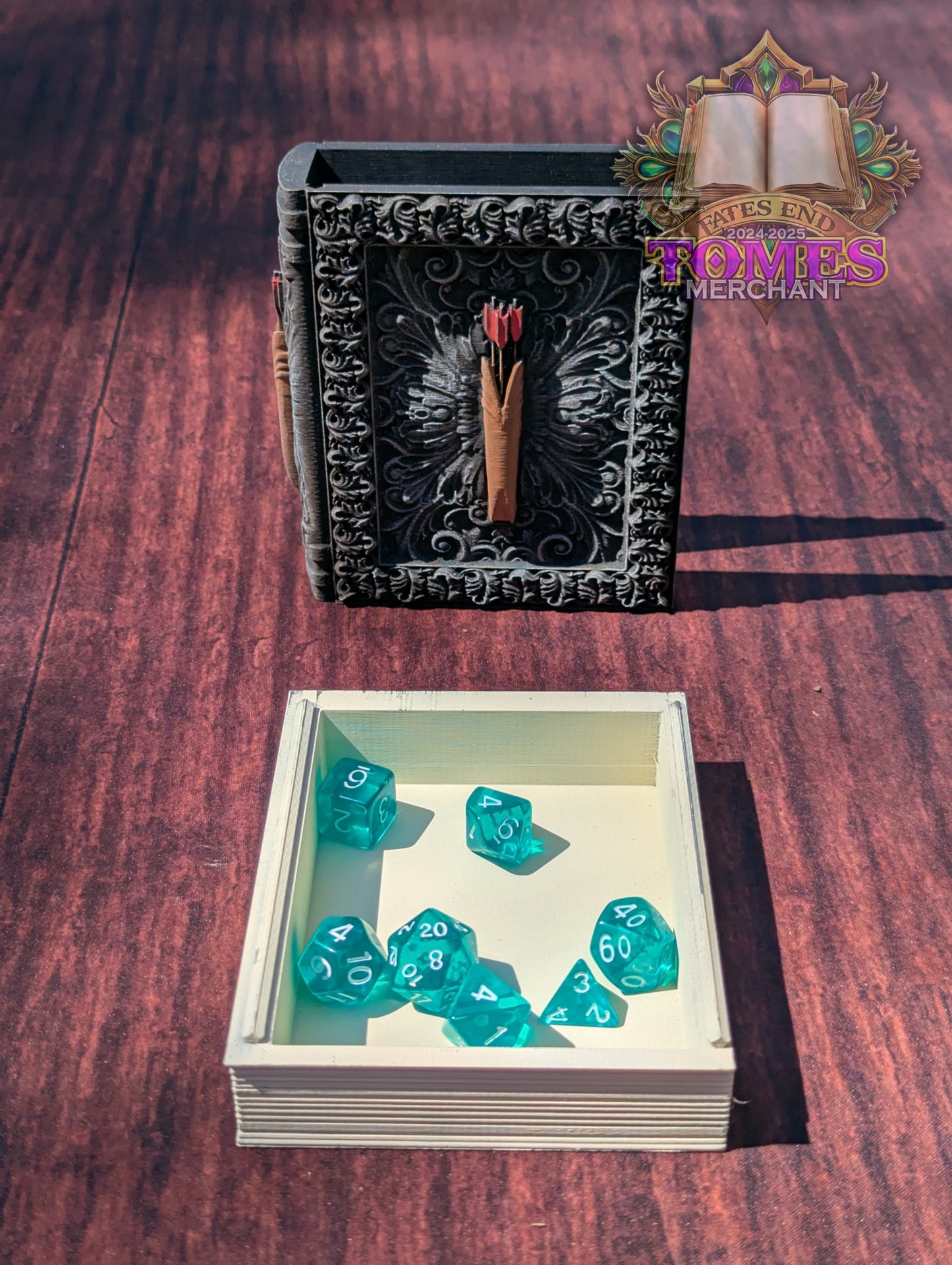 Ranger 3D Printed RPG Spell Book Tome: RPG Dice Tray, Tokens, & Card Storage