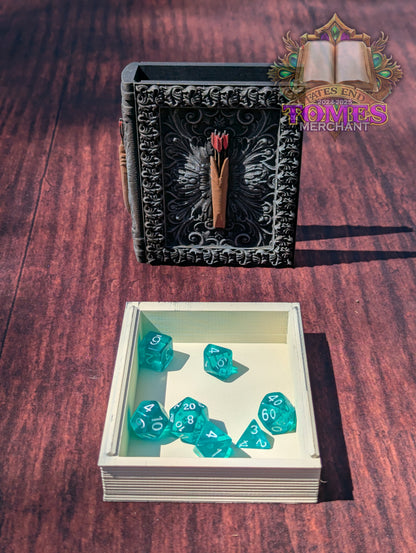 Ranger 3D Printed RPG Spell Book Tome: RPG Dice Tray, Tokens, & Card Storage