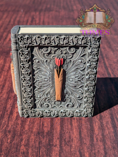 Ranger 3D Printed RPG Spell Book Tome: RPG Dice Tray, Tokens, & Card Storage