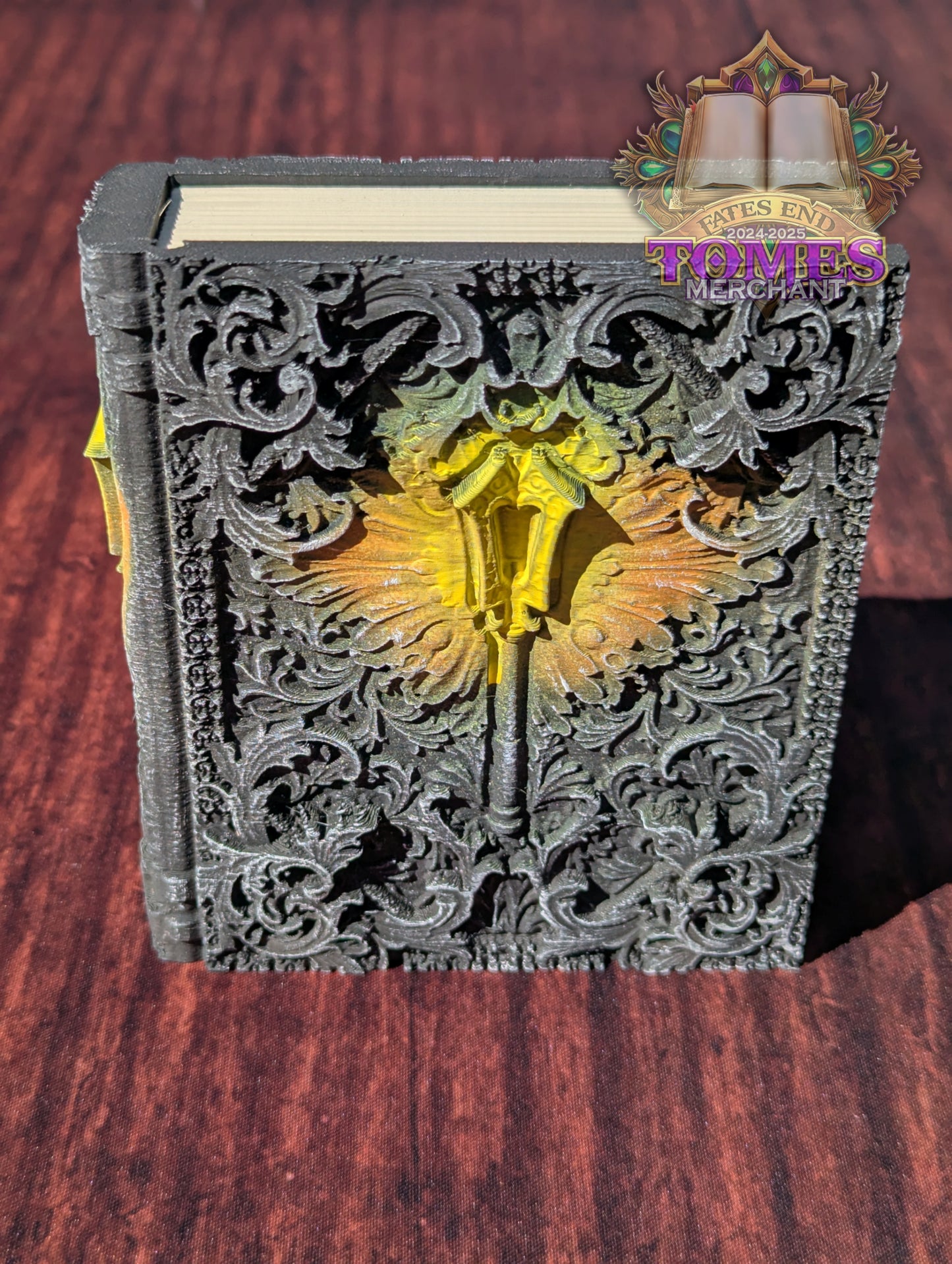 Cleric 3D Printed RPG Spell Book Tome: RPG Dice Tray, Tokens, & Card Storage