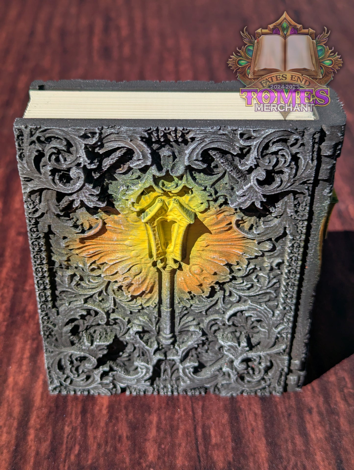 Cleric 3D Printed RPG Spell Book Tome: RPG Dice Tray, Tokens, & Card Storage