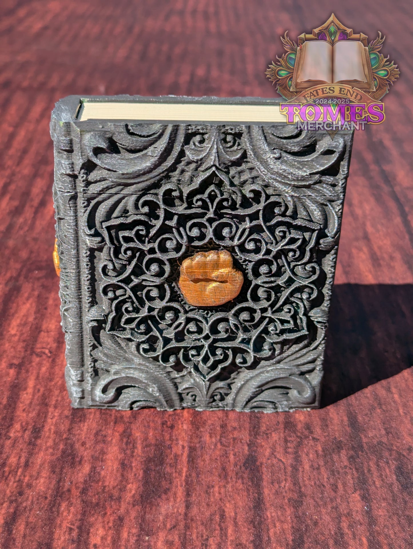 Monk 3D Printed RPG Spell Book Tome: RPG Dice Tray, Tokens, & Card Storage