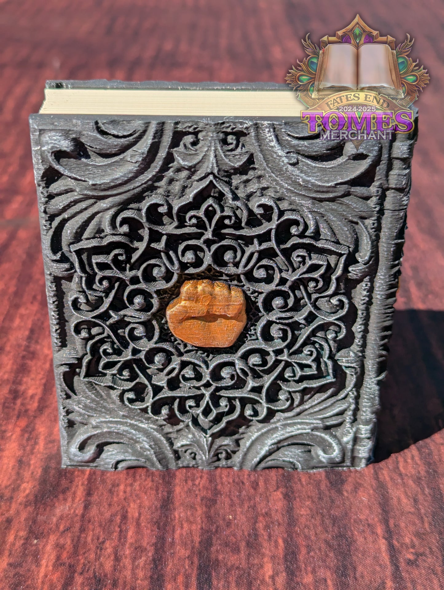 Monk 3D Printed RPG Spell Book Tome: RPG Dice Tray, Tokens, & Card Storage