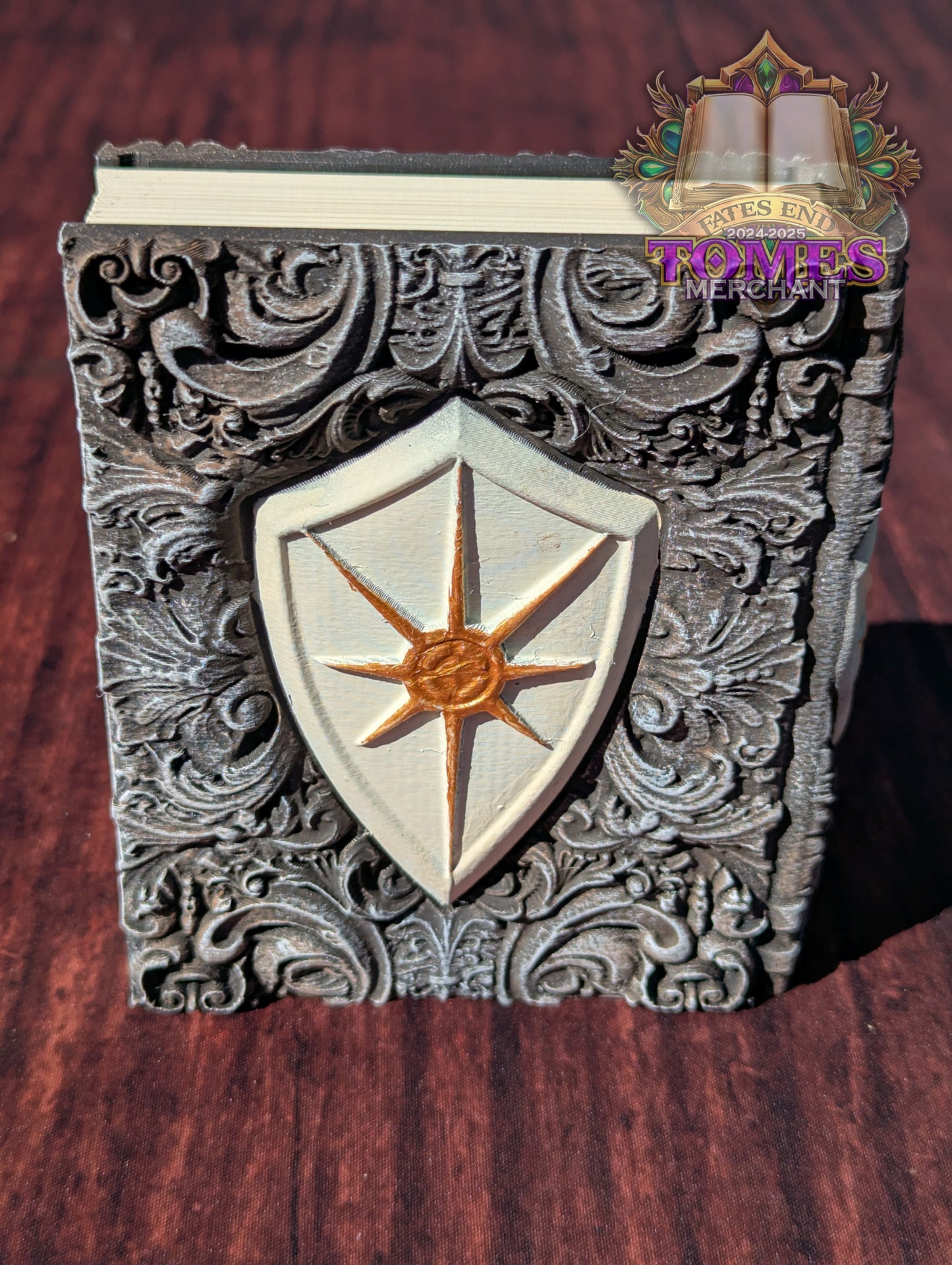 Paladin 3D Printed RPG Spell Book Tome: RPG Dice Tray, Tokens, & Card Storage