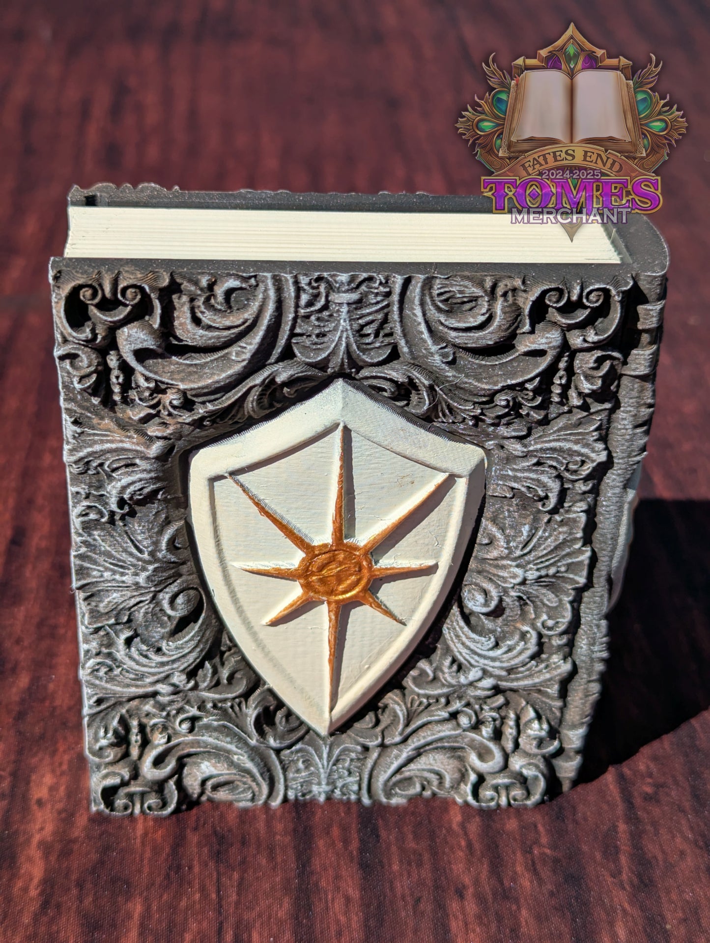 Paladin 3D Printed RPG Spell Book Tome: RPG Dice Tray, Tokens, & Card Storage
