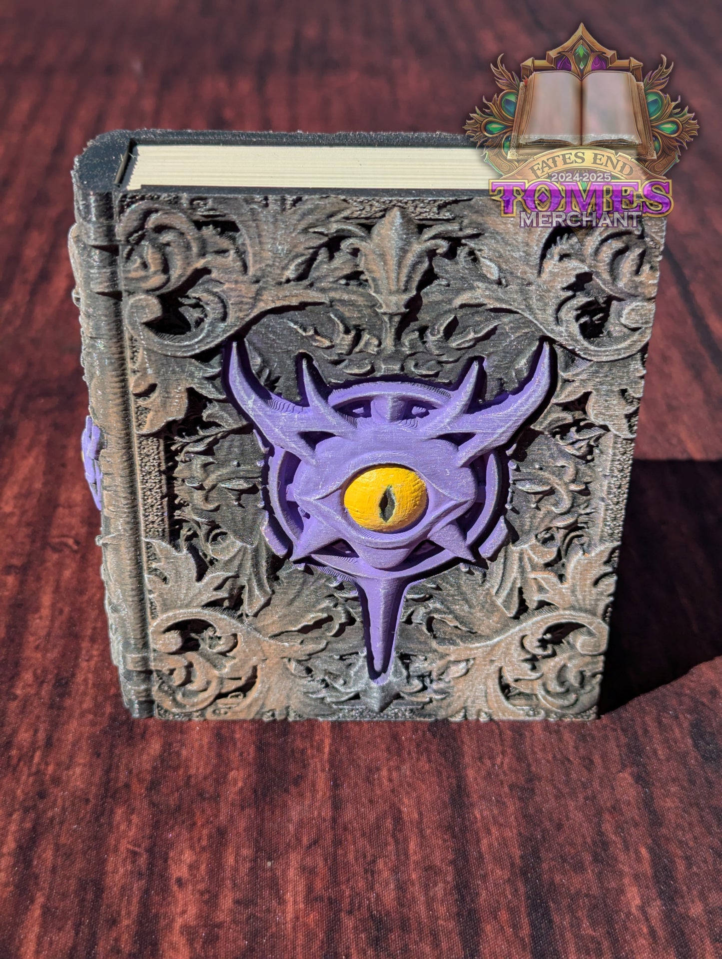 Warlock 3D Printed RPG Spell Book Tome: RPG Dice Tray, Tokens, & Card Storage