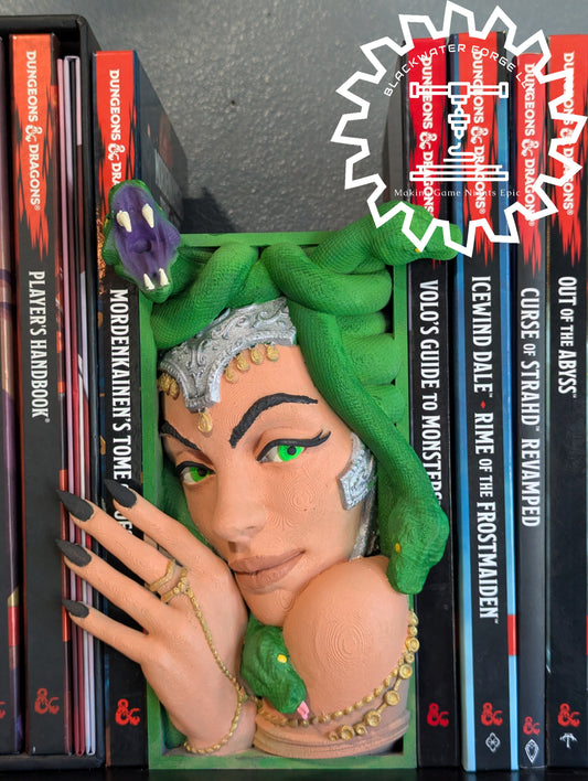 Medusa 3D Printed Book Nook- Miniatures of Madness- Beware the Gaze of Medusa!