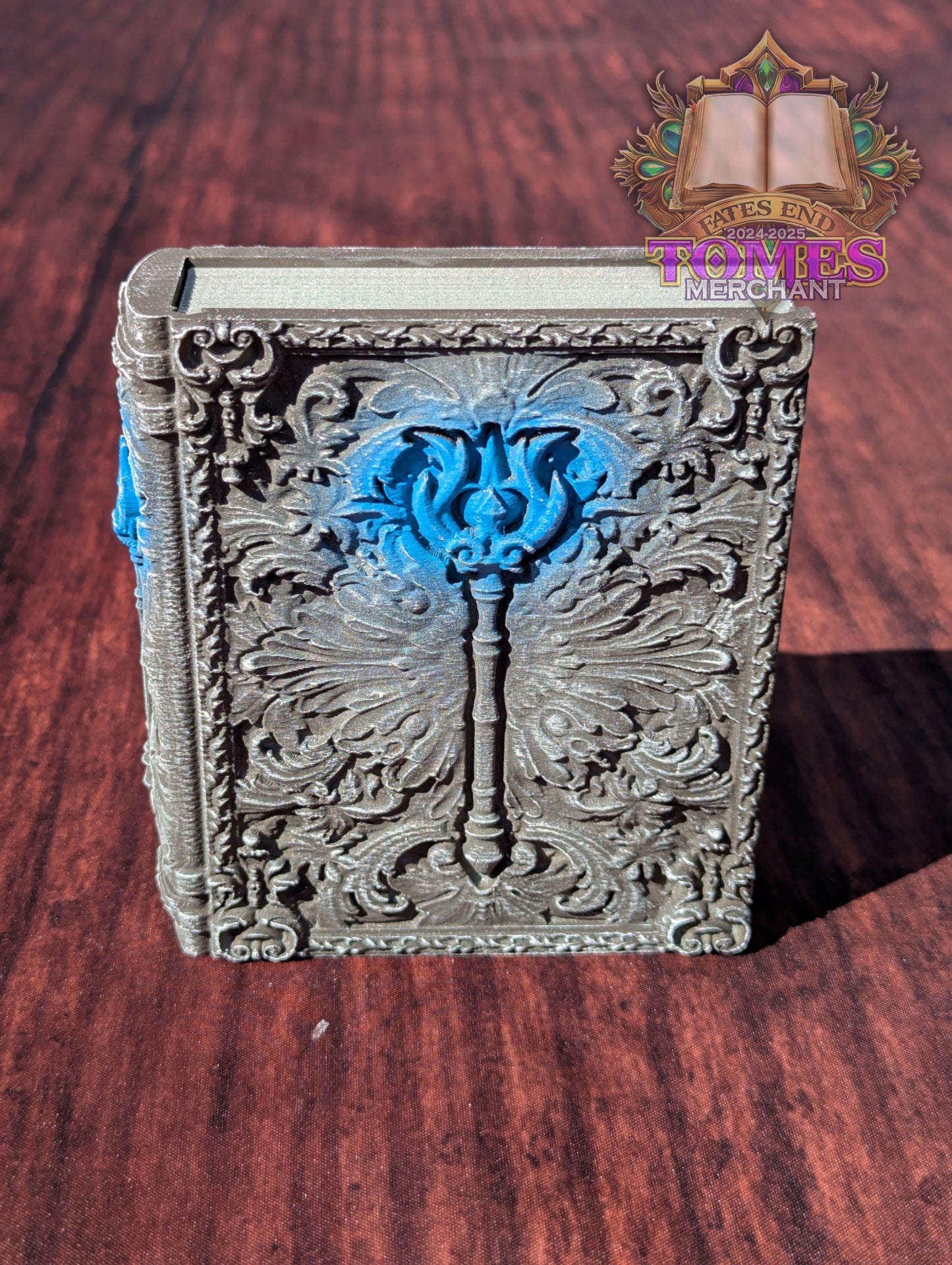 Sorcerer 3D Printed RPG Spell Book Tome: RPG Dice Tray, Tokens, & Card Storage