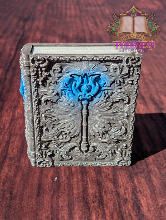 Sorcerer 3D Printed RPG Spell Book Tome: RPG Dice Tray, Tokens, & Card Storage
