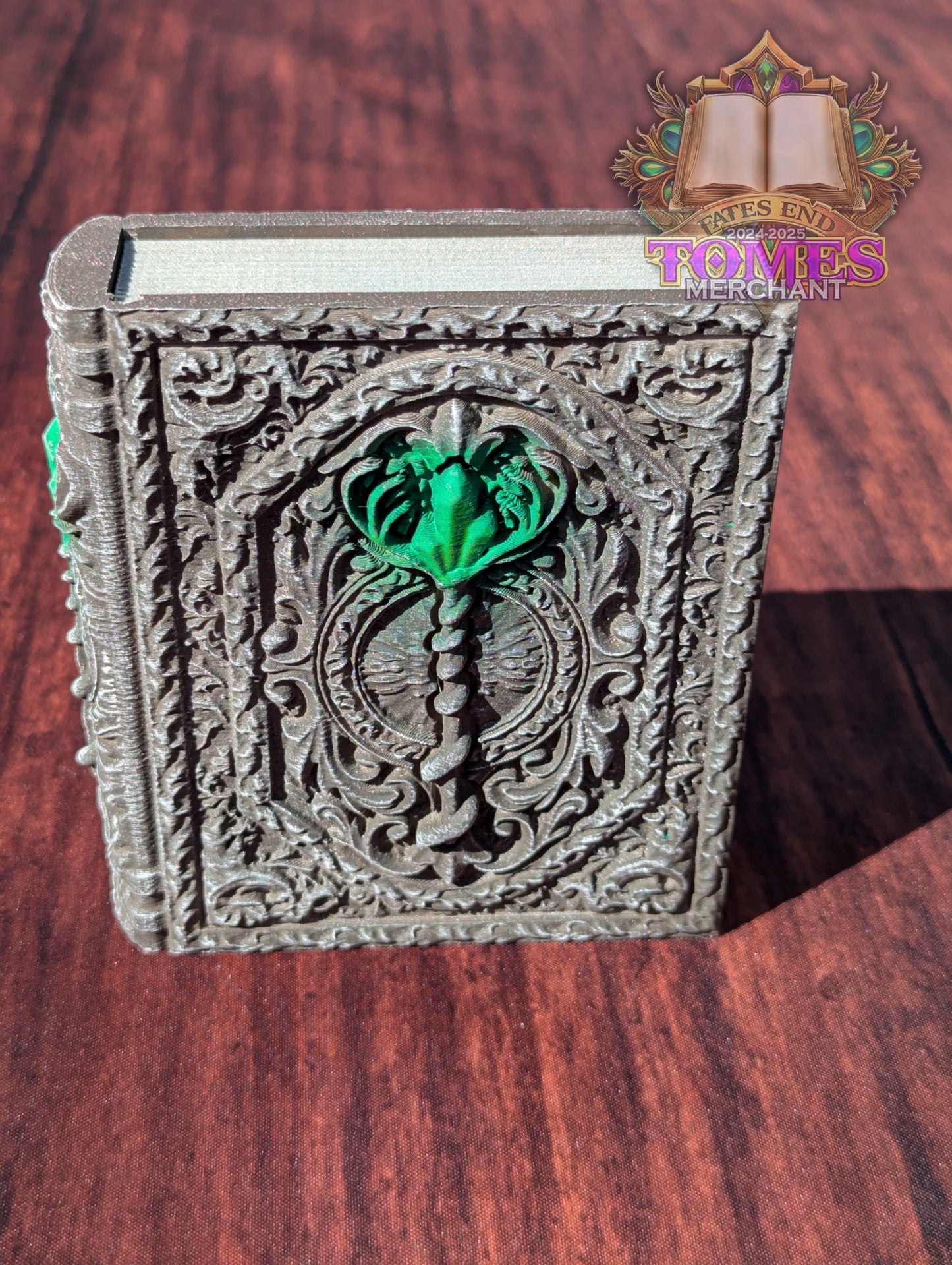 Druid 3D Printed RPG Spell Book Tome: RPG Dice Tray, Tokens, & Card Storage