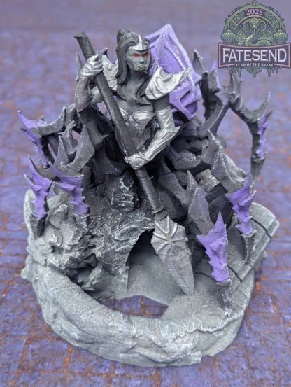 Drow Spider Queen 3D Printed Dice Tower by Kim Bolt - Fate's End Collection - Beware the Spider Queen of the Underdark!