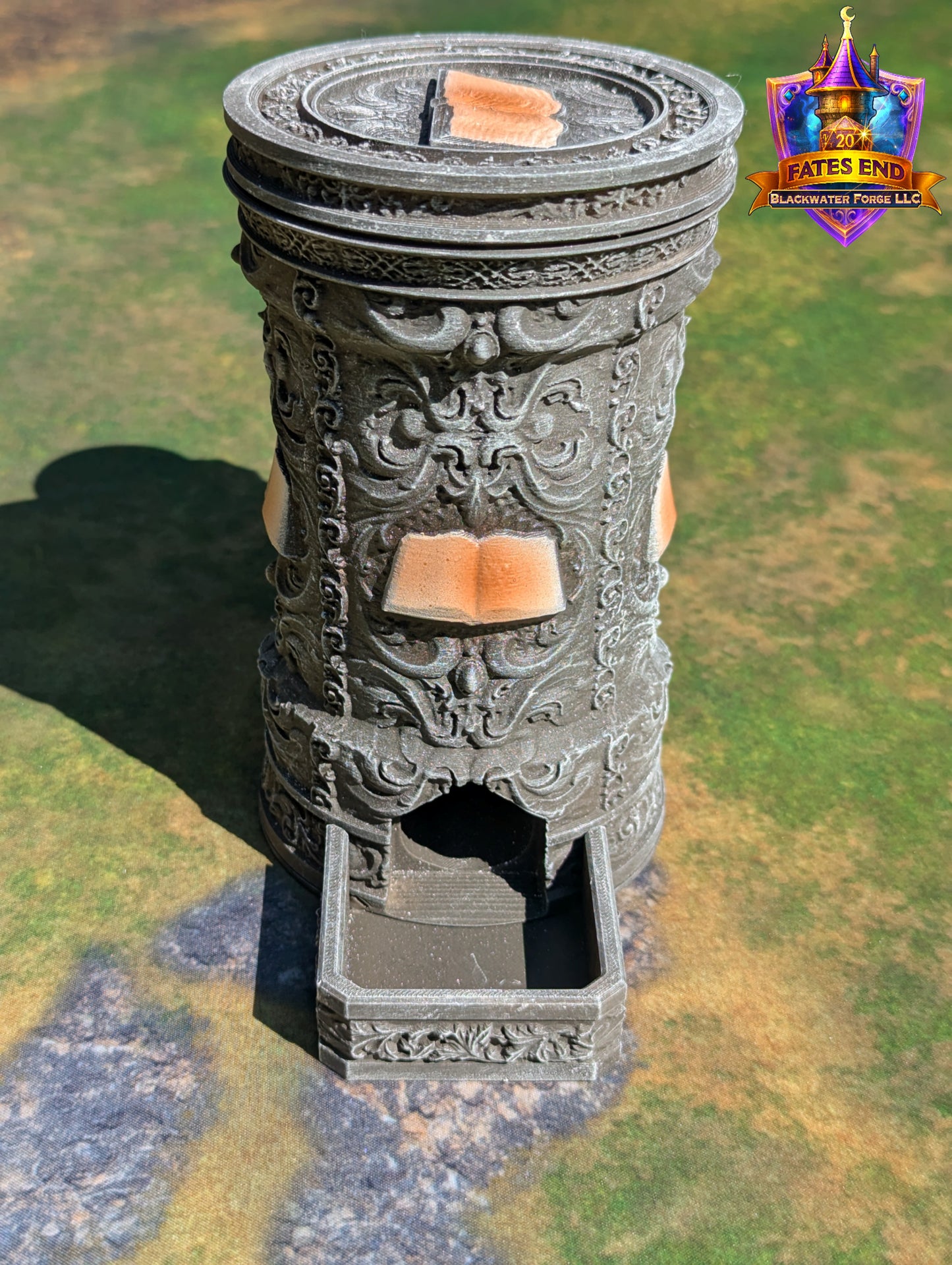 Wizard 3D Printed RPG Dice Tower & Can Holder Combo: Fate's End Collection
