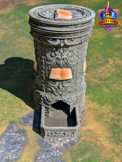 Wizard 3D Printed RPG Dice Tower & Can Holder Combo: Fate's End Collection