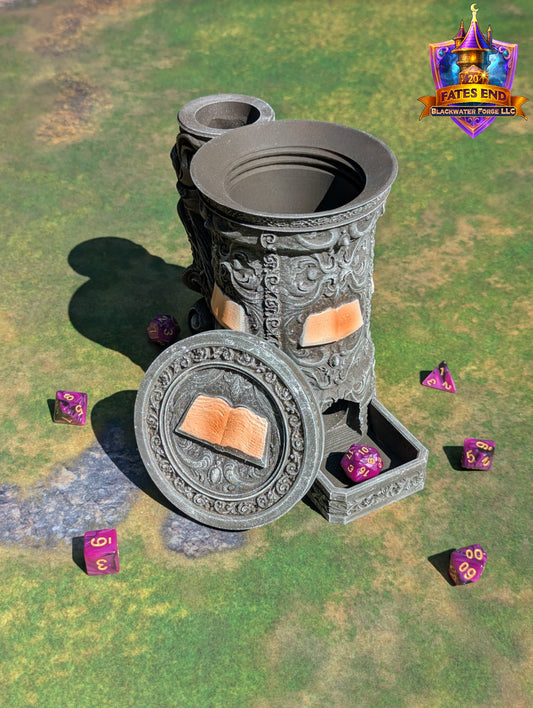 Wizard 3D Printed RPG Dice Tower & Can Holder Combo: Fate's End Collection