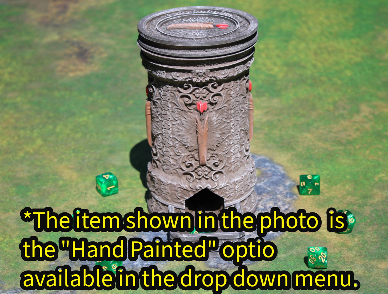 Ranger 3D Printed RPG Dice Tower & Can Holder Combo: Fate's End Collection