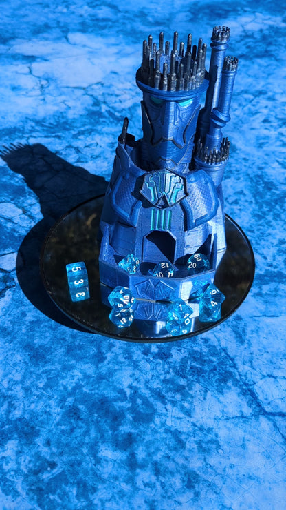 Warforged Steampunk 3D Printed Dice Tower - Fate's End Collection - Forge Rolls in the Crucible of Mechanized Might and Living Steel.