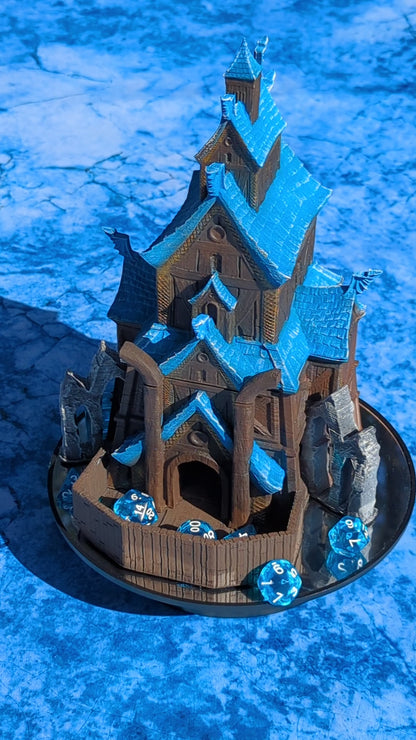 Valkyrie - Viking 3D Printed Dice Tower - Fate's End Collection - Unleash Valhalla's Spirit with Every Roll.