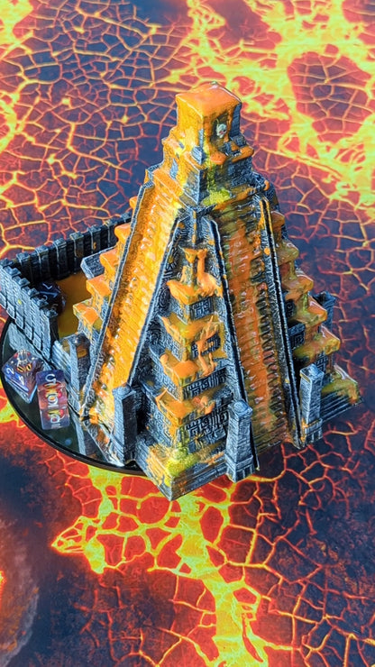 Aztec Style Temple 3D Printed Dice Tower - Fate's End Collection - Tabletop RPG - Unearth Ancient Rolls!