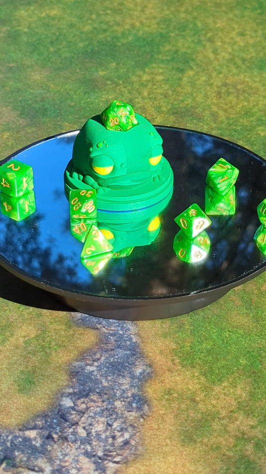 Rustifar Frog Toy 3D Printed Dice Guardian - Dice Jail | RPG Dice Vault | D20 Box | Player Unique Gift - Whimsical Dice Holder!