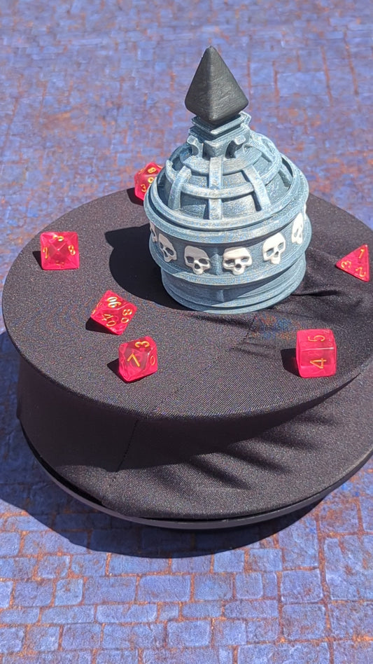 Necromancer 3D Printed Dice Jail | RPG Dice Vault | D20 Storage Box  | Fantasy RPG Cosplay - Wargaming - Harness Dark Arts & Undying Spirits