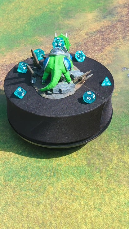 Armored War Triceratops Dinosaur 3D Printed Dice Jail - Fate's End Collection by Kim Bolt - Step back into a Prehistoric World!