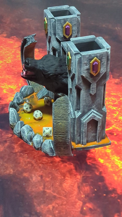 Gates of Valhalla 3D Printed Viking Dice Tower - Mythic Roll Collection by Unchained Games - Unleash the Fury of Ragnarok!