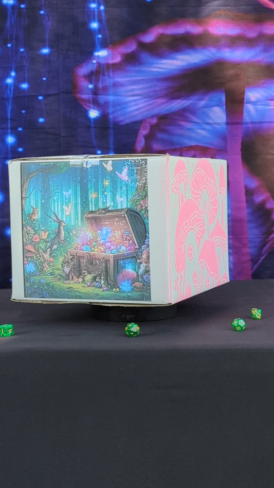 Enchanted Grove Gear Box| Enchanted Forest Mystery Loot Box | Dice Tower | RPG Dice Jail | DnD Can Holder | Player Gift- Discover the Magic!