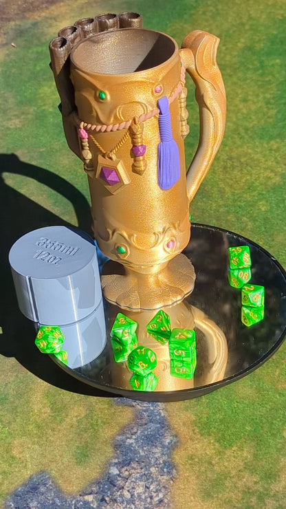 Bard Class 3D Printed Mythic Mug Stein | Tabletop RPG Gaming Cosplay - Dungeons and Dragon DnD D&D Wargaming | Drink Koozie Can Holder.