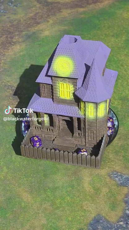 Haunted House 3D Printed Dice Tower - Fate's End Collection - Let the haunting begin!!!