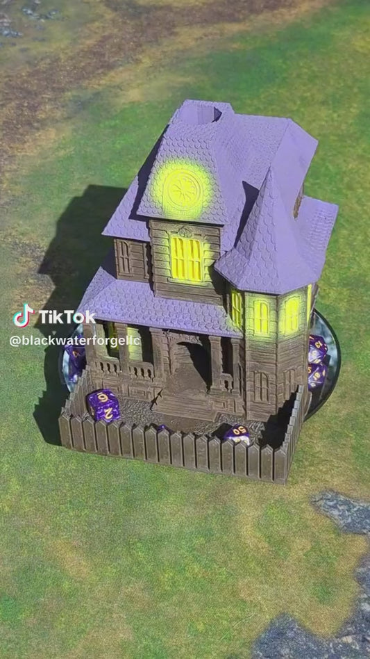 Haunted House 3D Printed Dice Tower - Fate's End Collection - Let the haunting begin!!!