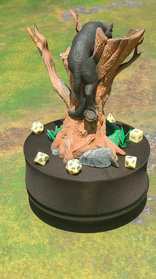 Fey Stalker Mountain Lion 3D Printed Dice Tower by Kim Bolt - Fate's End Fey Moon Collection - Channel Primal Precision!
