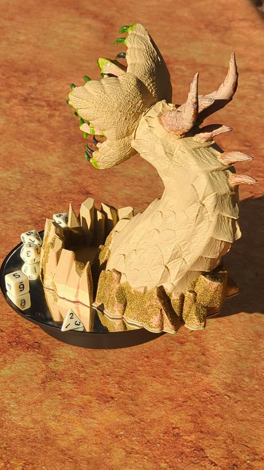 Dune Sand Worm 3D Printed Dice Tower - Fate's End Collection - Embark on a Thrilling Adventure!