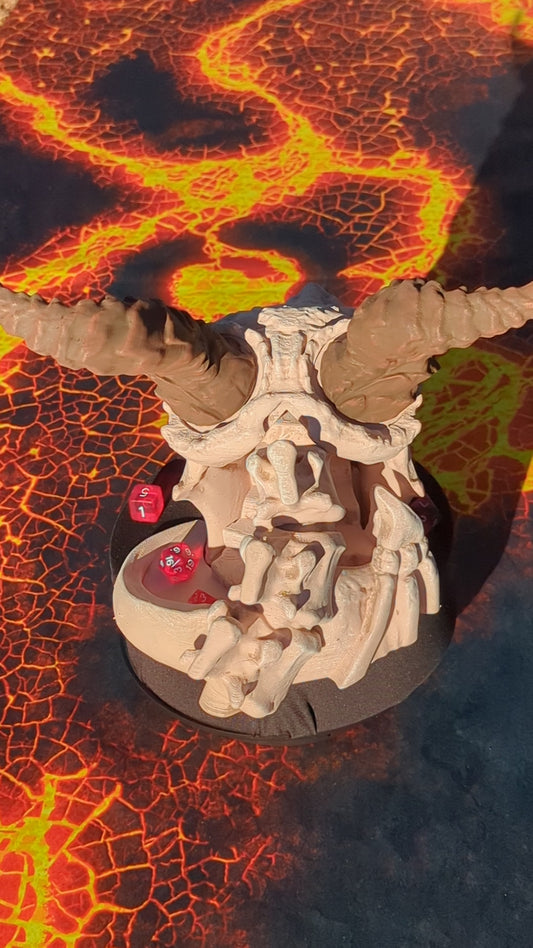 Dragon Skull 3D Printed Dice Tower - Mythic Roll Collection by Unchained Games | Dice Tray | D20 Dice Vault - Unearth Power Within the Skull